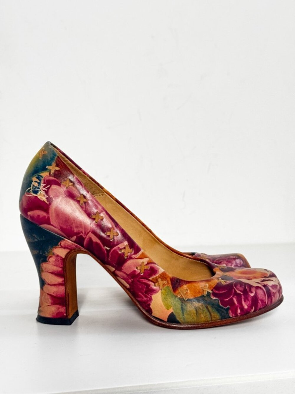 John Fluevog Daily Miracles Fortune floral block-heel pumps 6